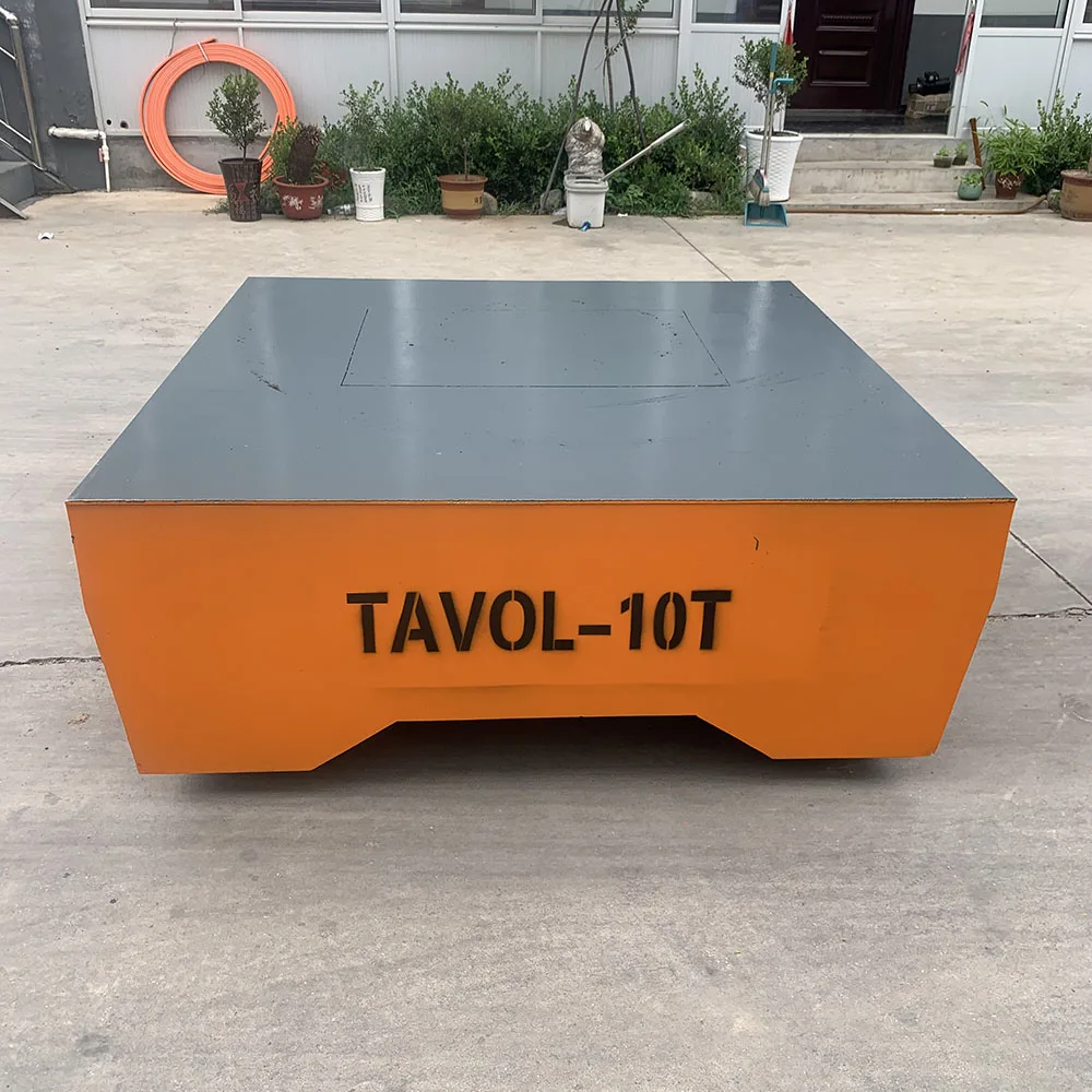 Industrial Material Handling Vehicle Electric Transport Cart Workshop Flat Rail Transfer Car