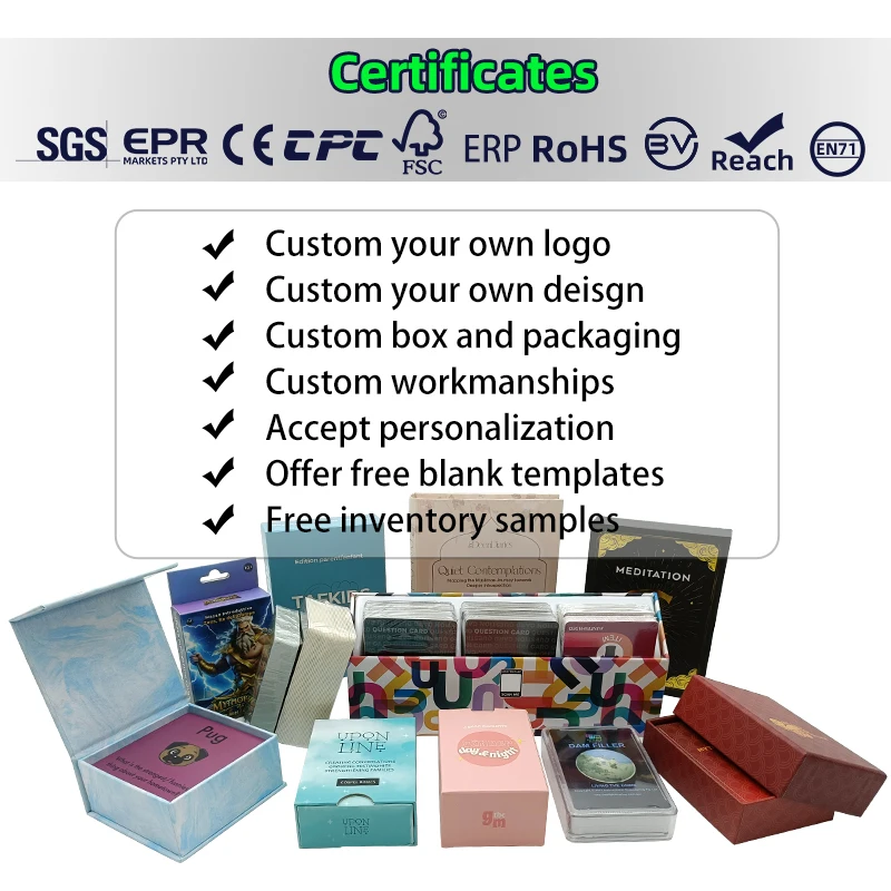 Factory Price custom Your Own Design High Quality Smooth Eco-friendly White Corepaper Kids Fun Cartoon Anime Card Game