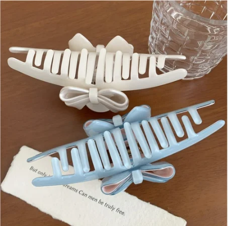 Dowell French Fashion New 3D Design Bow Shape Sweet Acetate Elegant Hair Claw Clips