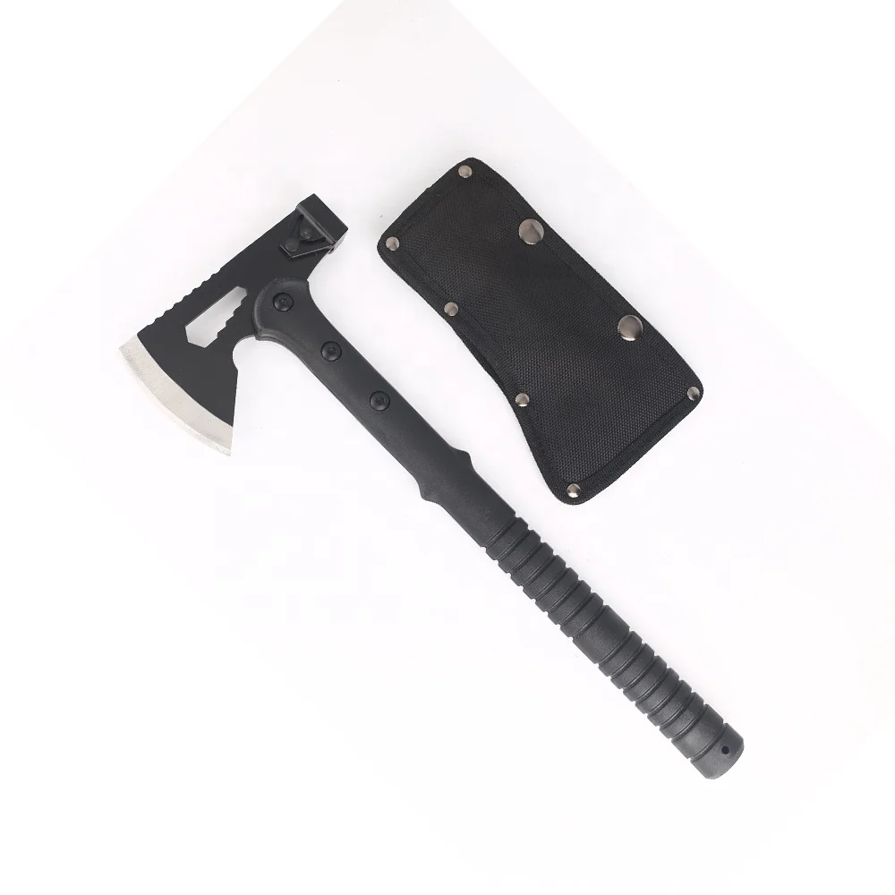 camping survival hatchet multi tool hammer axe with leather sheath