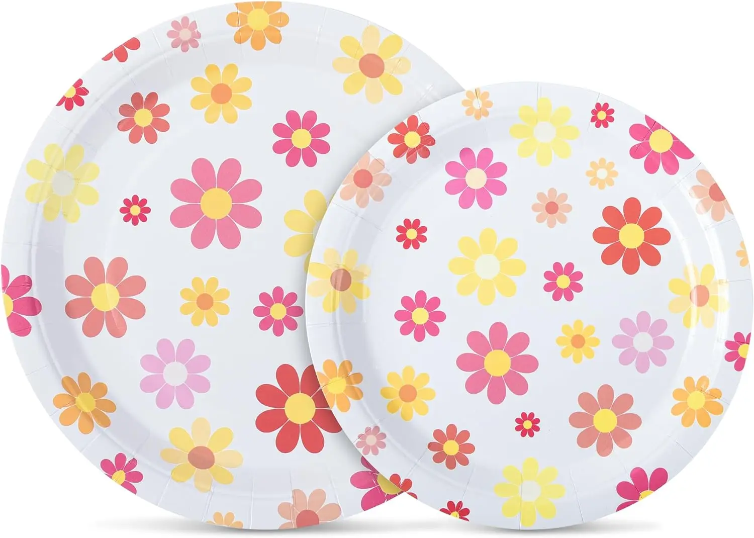 Colorful Daisy Birthday Party Decorations Flower Paper Plates and Napkins Sets