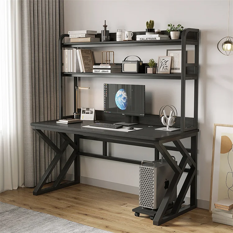Wholesale Large Desktop Computer Table Desk Home Bedroom with Bookshelf Student Writing Learning PC Desk