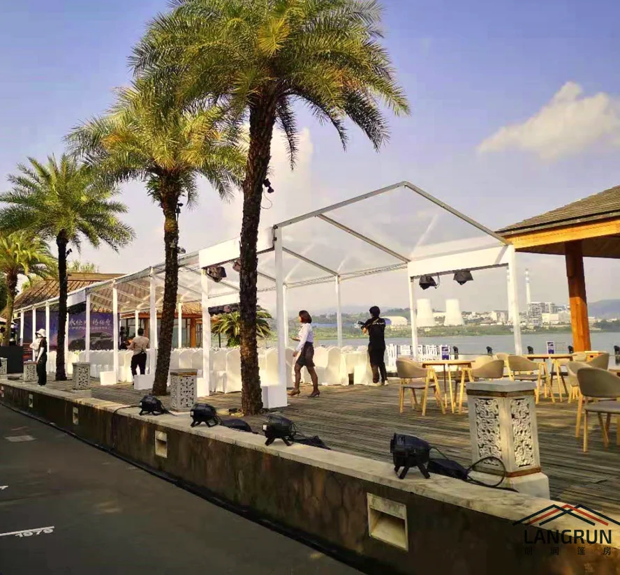 Transparent Luxury Wedding Marquee Clear Roof  Outdoor Event Tente For Sale