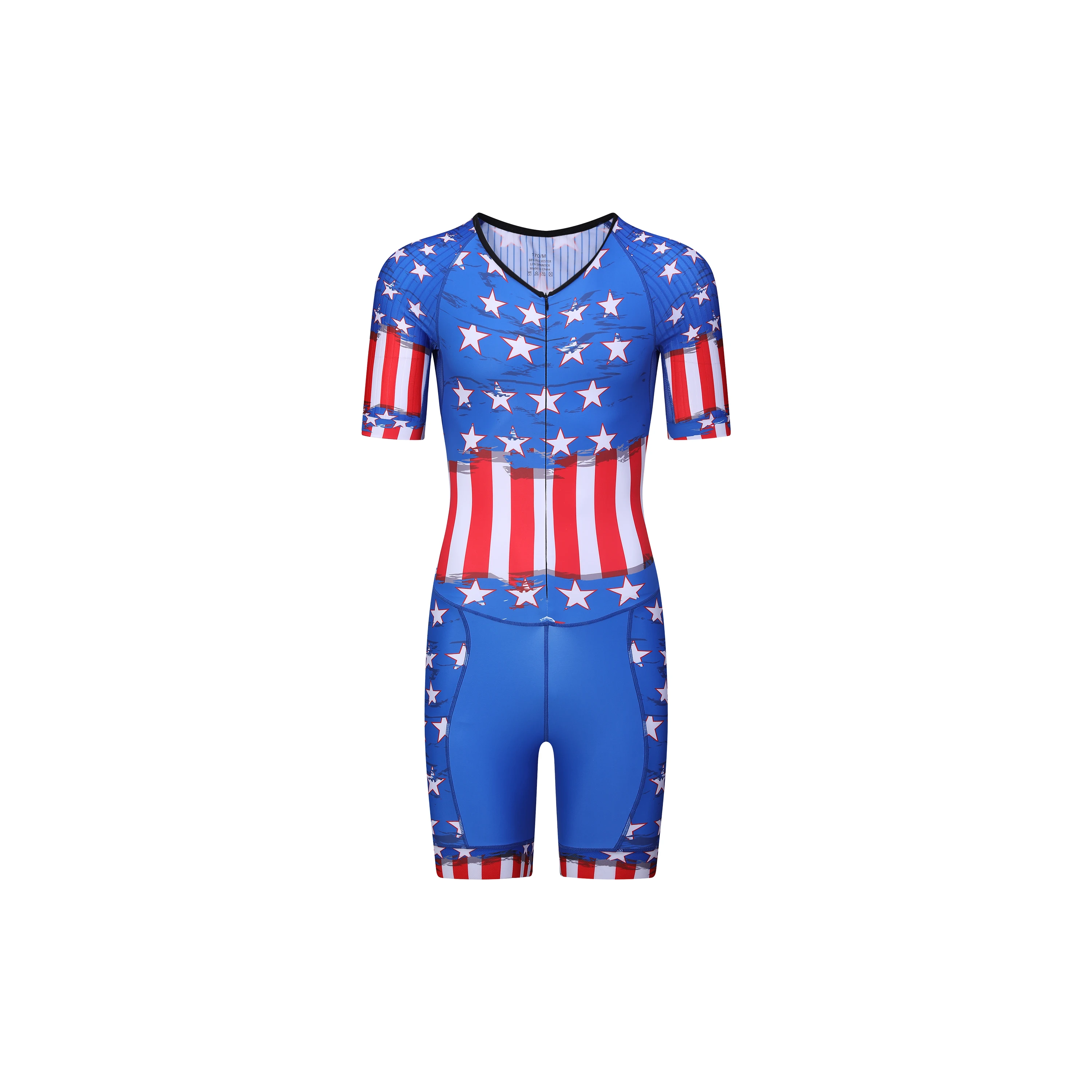 High Quality Colorful Custom Design Comfortable Short Sleeve Track Speed Racing Skating Suit