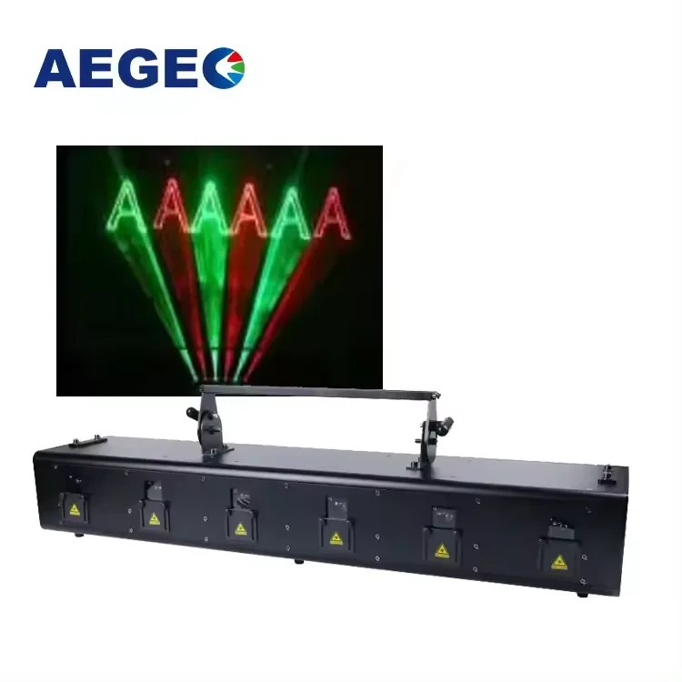 New Arrival 6X2.5w Rgb Animation 6 eye Dmx Laser Light Projector For Dj Ktv