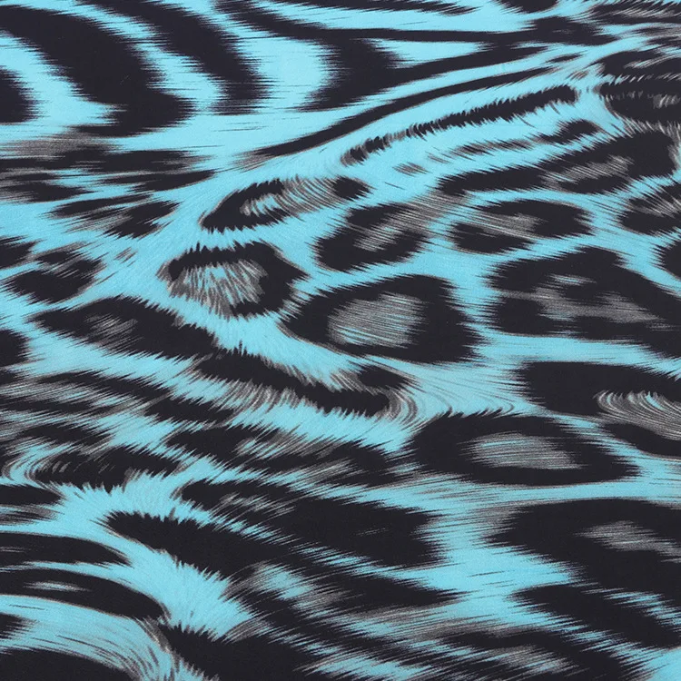 Factory price four way stretch leopard custom printed lycra fabric for dancer wear