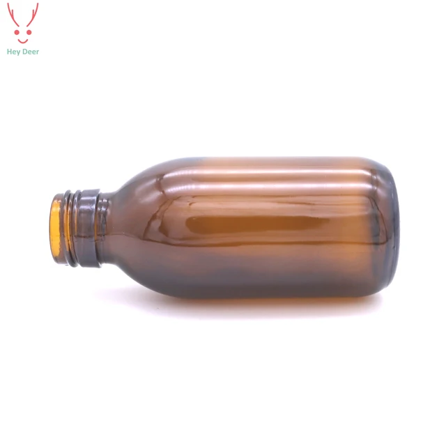 125ml Amber Round Glass Syrup Bottle with 28mm Neck