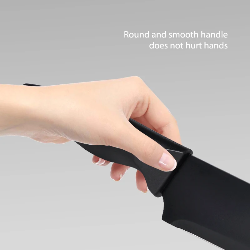 New 19pcs kitchen knife set PP handle non-stick coating chef knife acrylic block