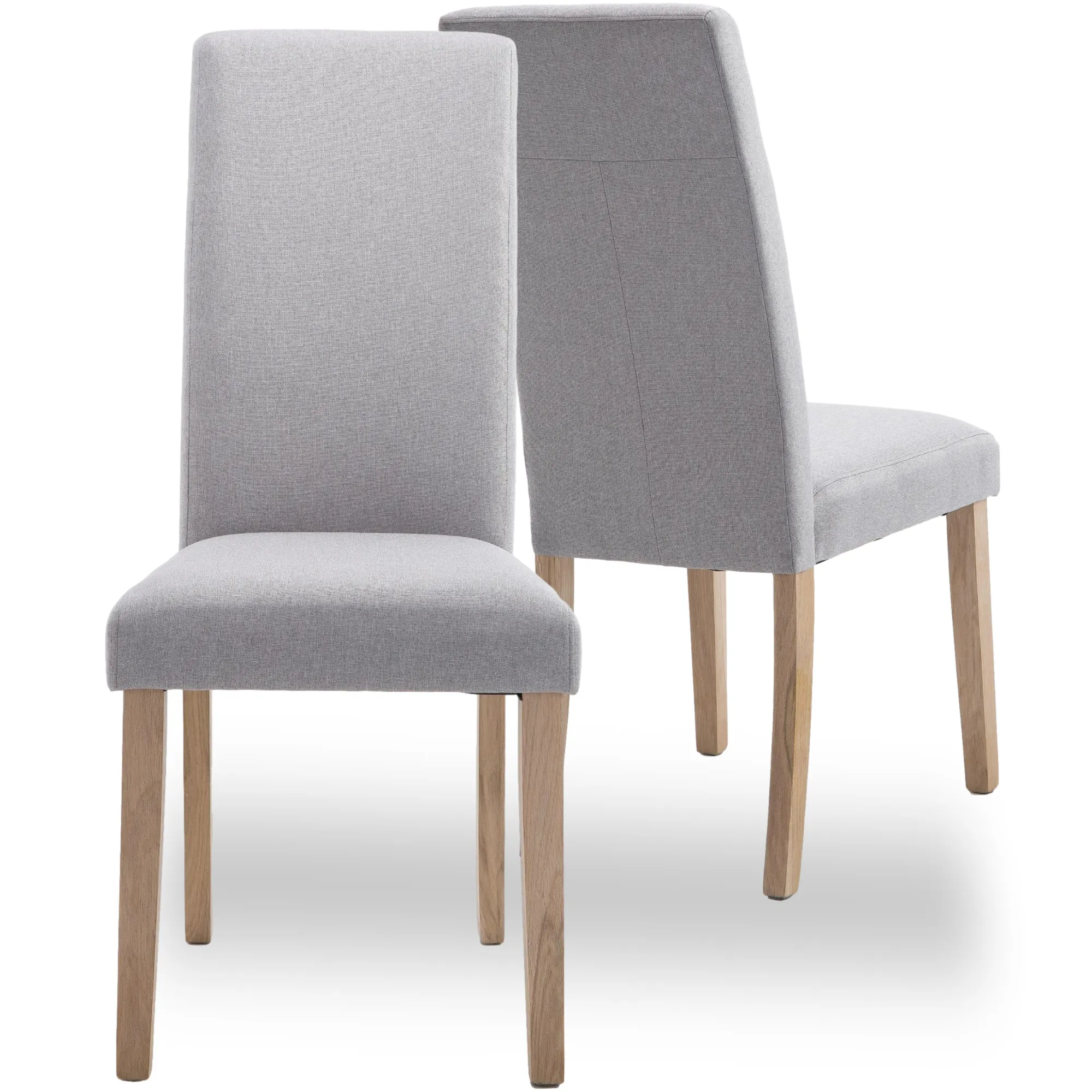 Classic Gray Fabric Upholstered Solid Wood Legs Kitchen Parsons Chair