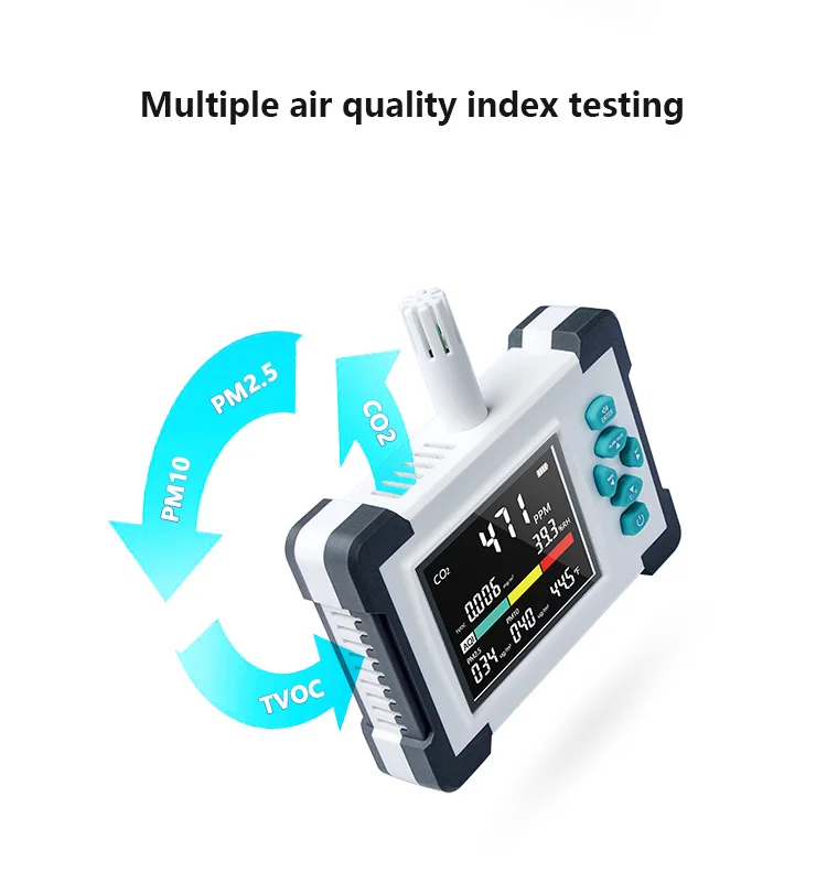 Pm 2.5 Monitor Gas Detector For Home Portable Gas Analyzer Air Quality Monitoring System  Indoor  Meters Desktop  Detector