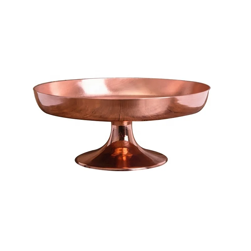 Роскошная металлическая одноуровневая медная подставка для торта, 6 дюймов