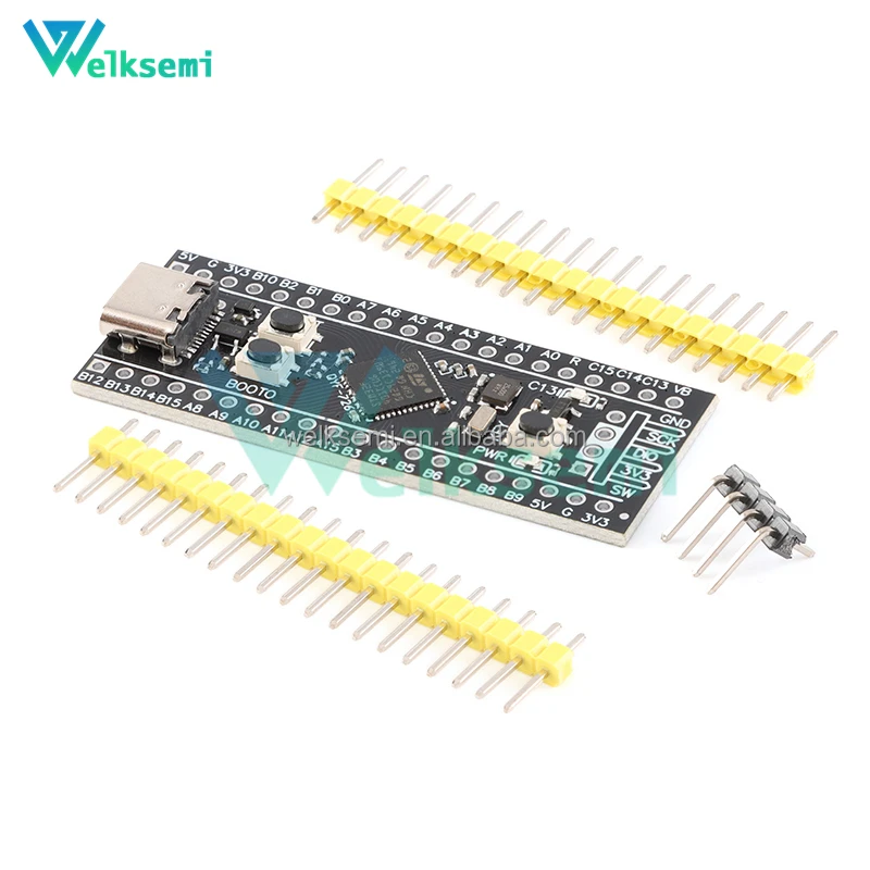 welksemi STM32F401CCU6 STM32F4 STM32F401 ARM Cortex-M4 Core System Learning Development Board Module Type-C 256 Kbytes Flash Mem