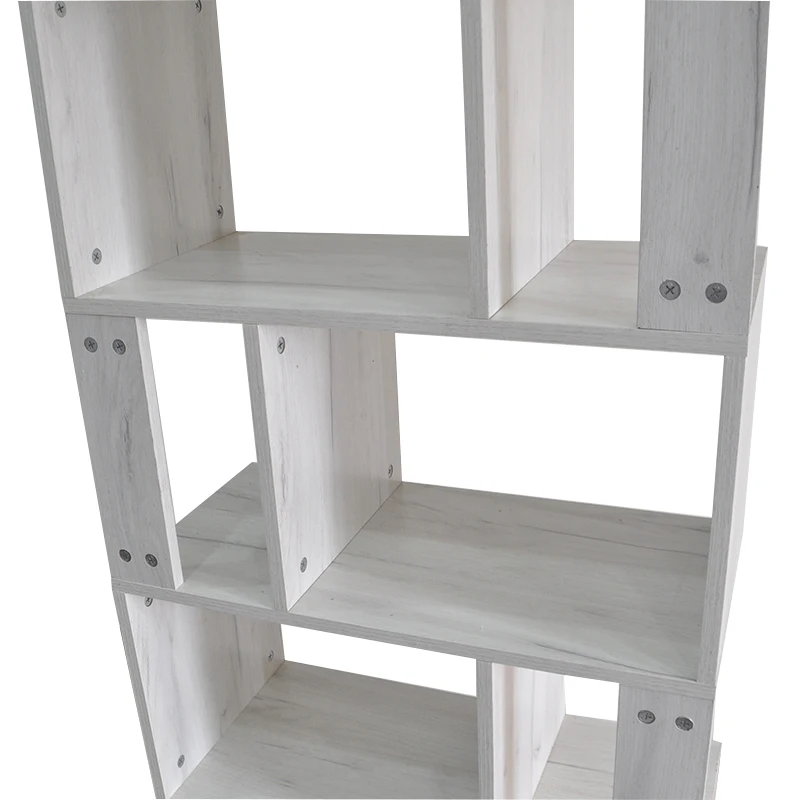 
Living study room simple white modern nordic round bookshelf design 