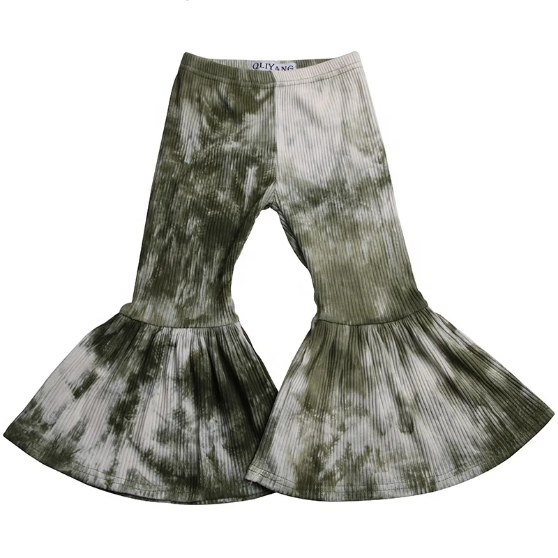 Новинка 2020, хлопковые бархатные однотонные штаны для маленьких девочек с рисунком на завязках, зимние штаны с оборками, детская одежда, осенняя одежда для малышей