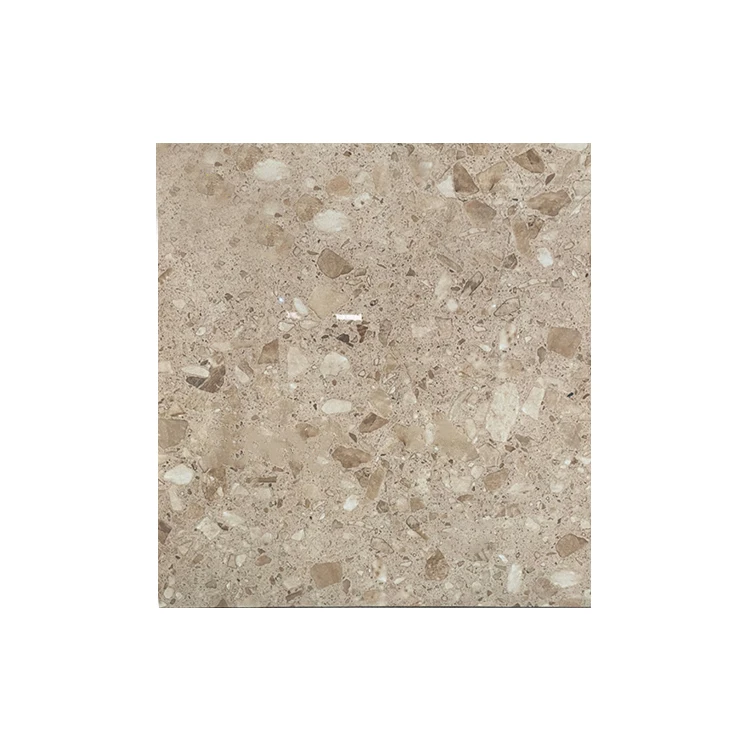 Full body glossy porcelain tiles 10mm first grade terrace polish glazed terrazzo look porcelain tile