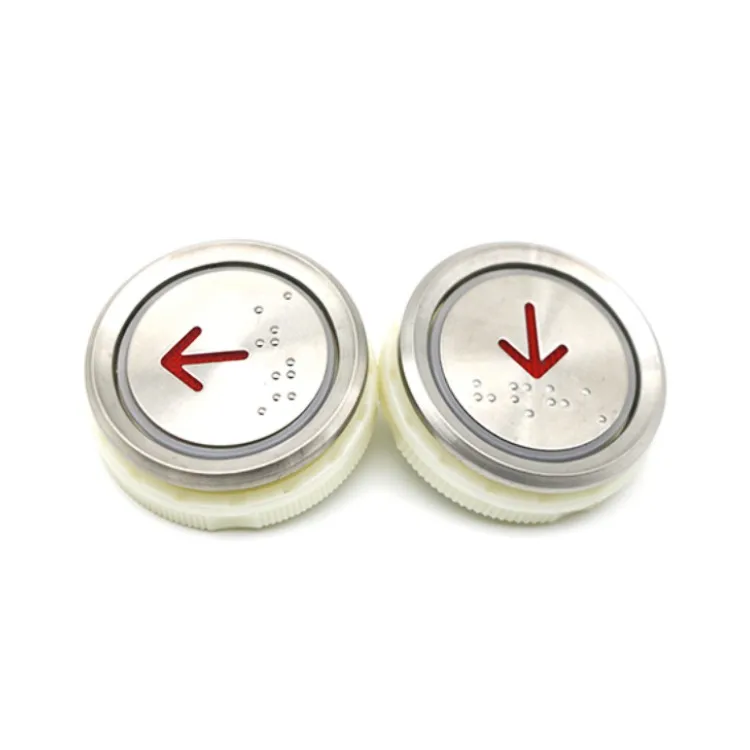 Wholesale Mitsubishi Button Round Elevator up Down Push Button Switch for Elevator Parts Red Blue DC24V