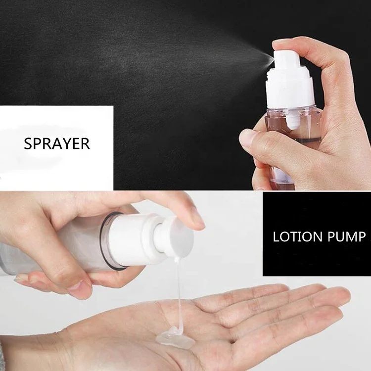 Eco friendly clear AS airless bottle spray 60ml airless pump bottle sprayer airless pump bottle acrylic for lotion