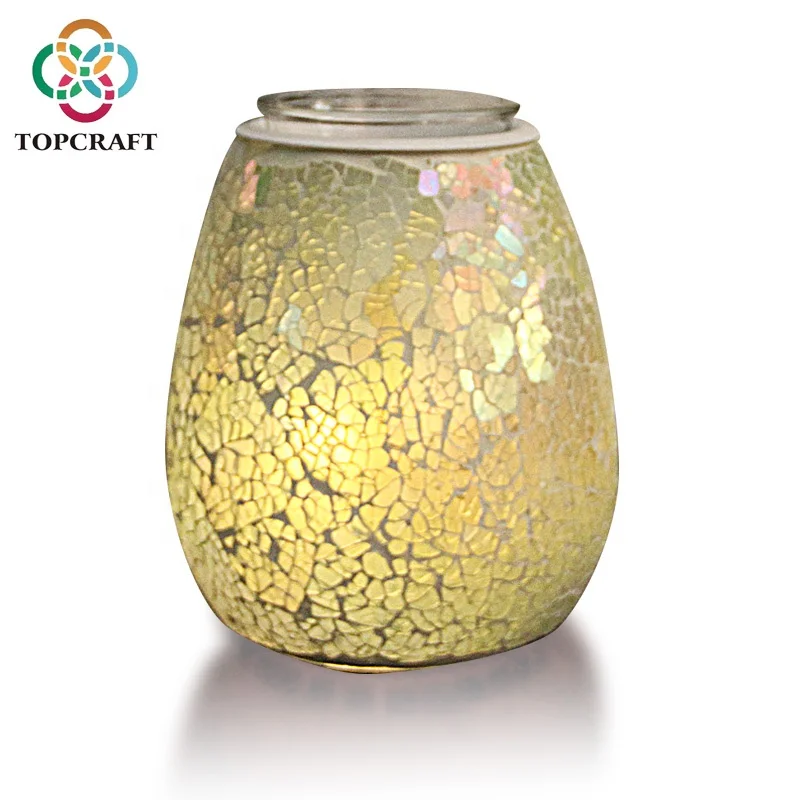 New mosaic lighting glass electric candle wax melter 13 colors for choose