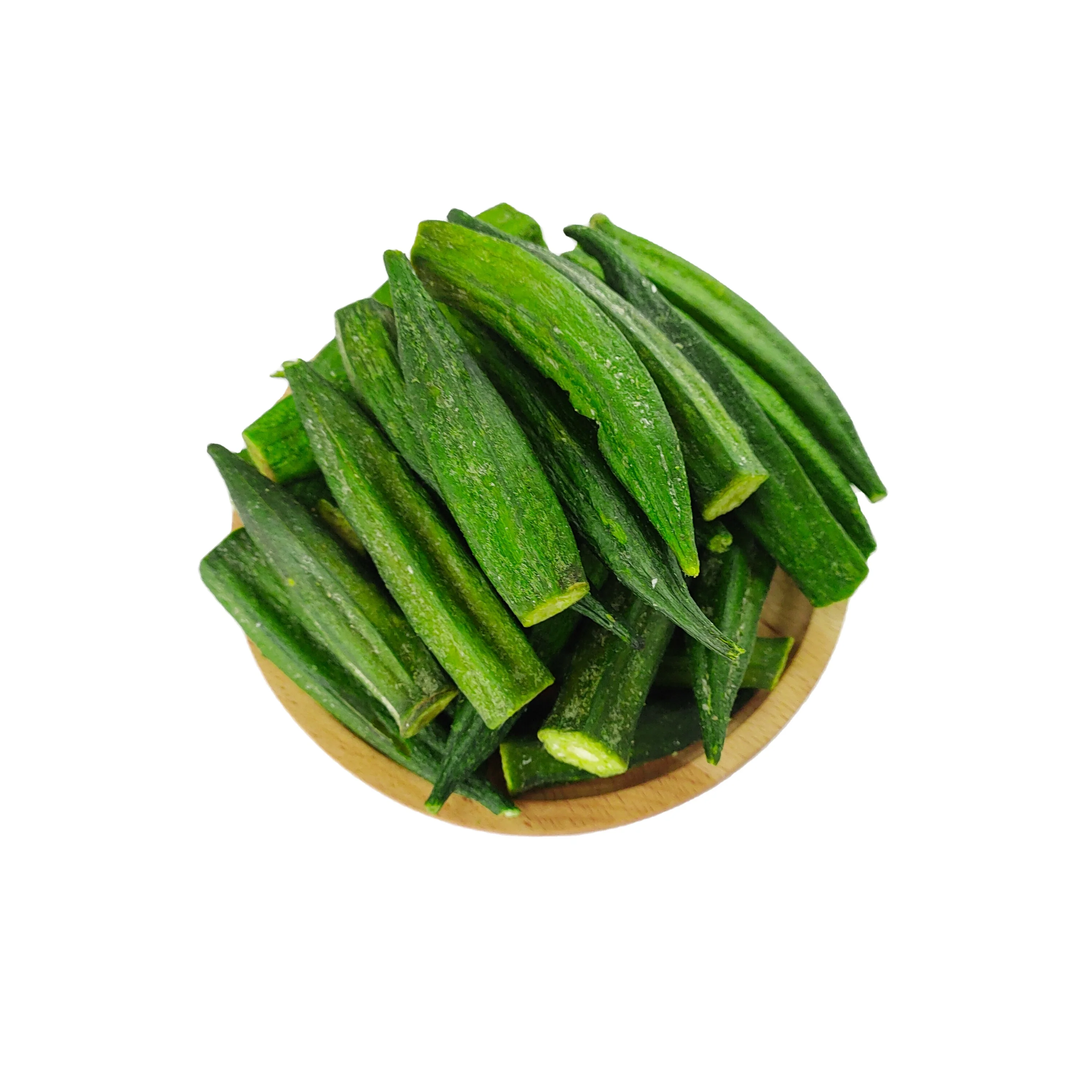 Okra четкие vf вакуумные Жареные Чипсы закуски с фруктами и овощами 100% природа OEM
