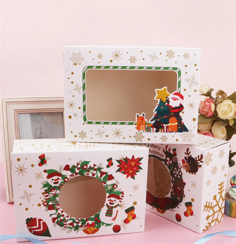 Boutique Cookie Candy Treat Gift with Clear Window Wholesale Custom Kraft Paper Boxes 2022081006 Recyclable Rectangle 3000pcs