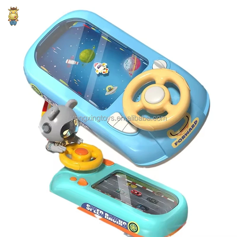 Kids Puzzle Steering Wheel Racing Adventure Game Console Toy Car
