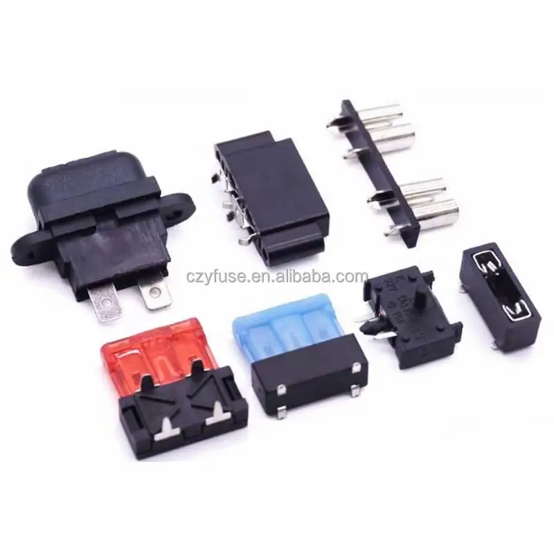 high quality panel mount fuse holder PCB Fuse Holder With Cover With Fixed Hole ATO / ATC Automotive pcb fuse holder
