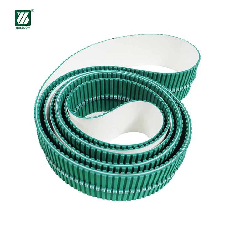 Wholesale Durable Green On Toothed Side Pu Flat Cleated Belt Conveyor Timing Belt