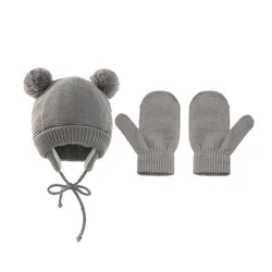 Wholesale knitted baby boy girl winter warm hat beanie hats for kids children winter hat bonnet