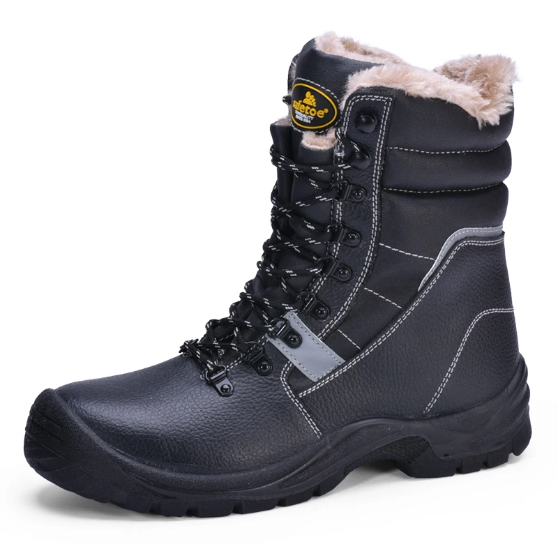 Winter nubuck leather snow boots working mens safety boots