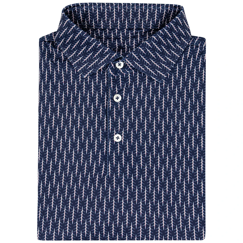 Yingling New Customization Wholesale Golthan Blue Sports Quick Dry Camo Design Short Sleeves Golf Polo Shirts