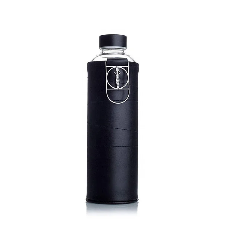 Hot selling luxury high quality Leakproof leather sleeve amazon clear gym water bottles