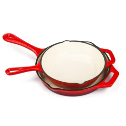 Wholesale High Quality Enamel Cast Iron Fry Pan, 8 Inches Round Cast Iron Frying Pan Skillet Grill Pan