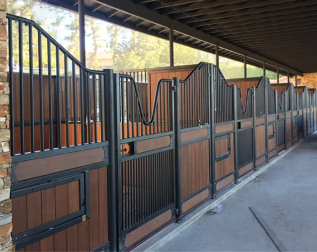 Сверхпрочное роскошное Конное оборудование для лошадей, Бамбуковая деревянная конюшня, передняя панель, стойло для лошадей