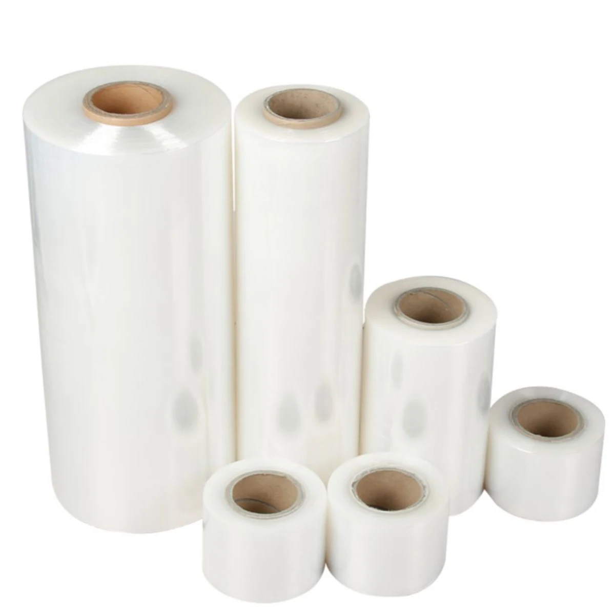 Cheap Hand Stretch Wrap Film Plastic Wrap 20 Mic Cast Production Rotating Handles Pe Hand Roll 400 X 450Mm Stretch Film