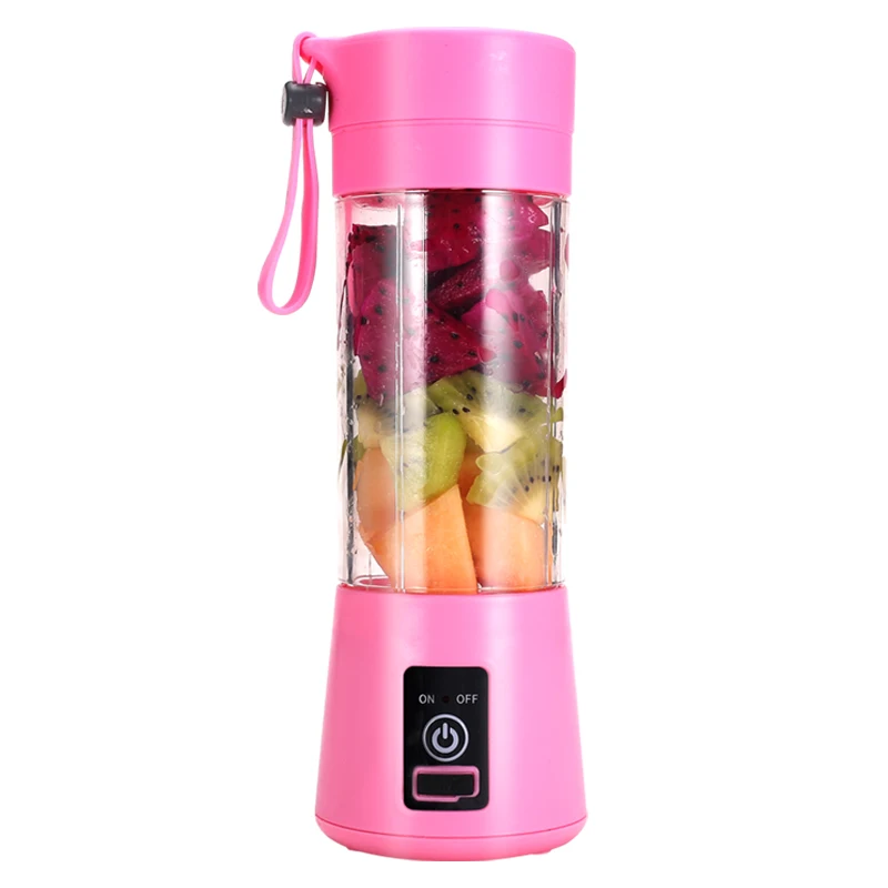 380ml 6 Blades Easy Use Portable blender rechargeable Mini USB electric mixer Smoothie Blender Mixer for kitchen