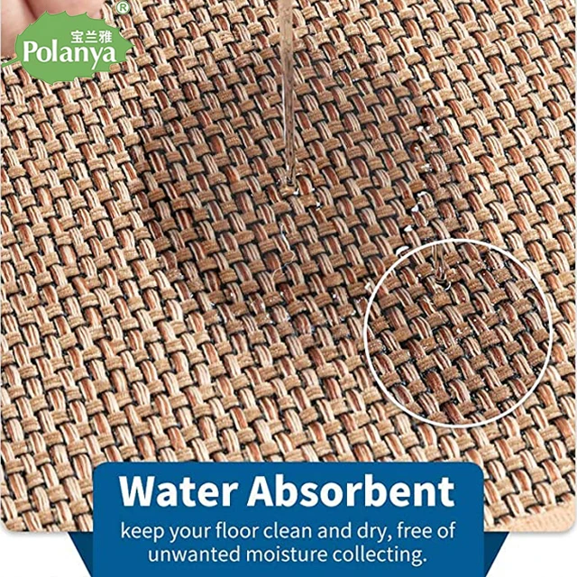 Multifunctional kitchen non-slip and waterproof floor mat vertical mat craft woven floor comfart mat