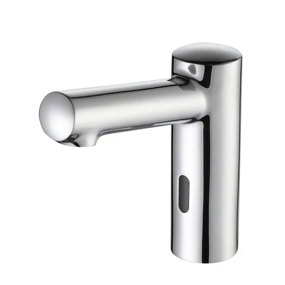 Умный смеситель, автоматический кран из латуни, хромированный, для холодной и горячей воды, питание от аккумулятора Ac/Dc