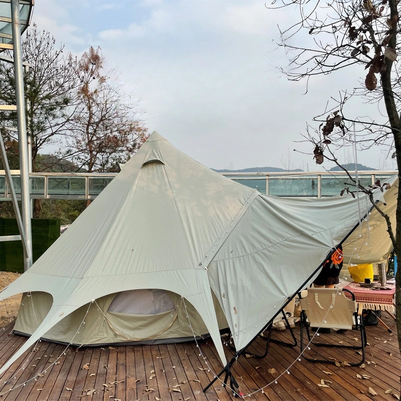 Водонепроницаемый Открытый Палатки 3 5 М 4 Оксфорд/хлопок большой лагерь Кемпинг юрта эконом-конусовидный навес для семейного отдыха