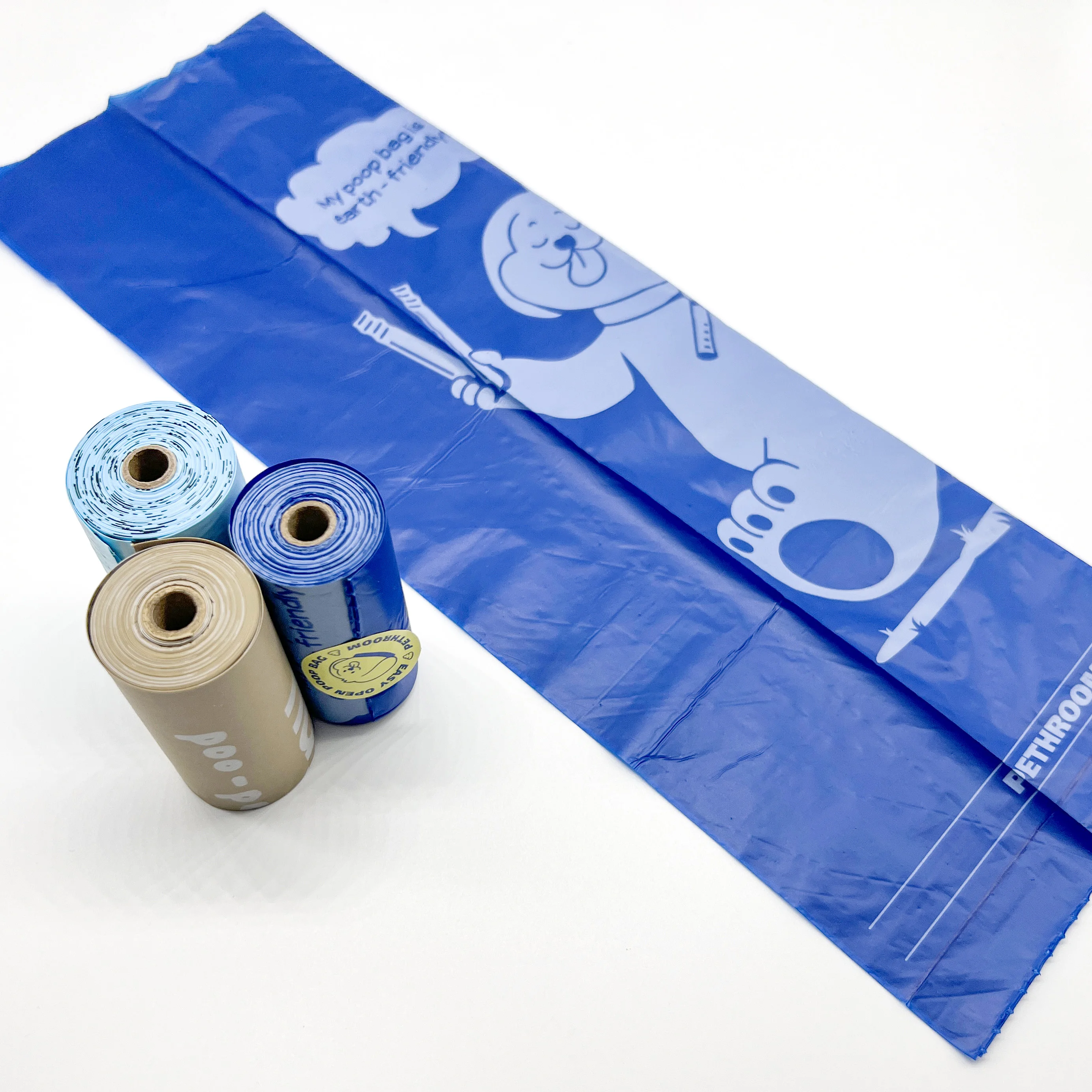 Hot sale biodegradable Pooper scooper trash bag different compostable size Doggie poop bag for walk the dog