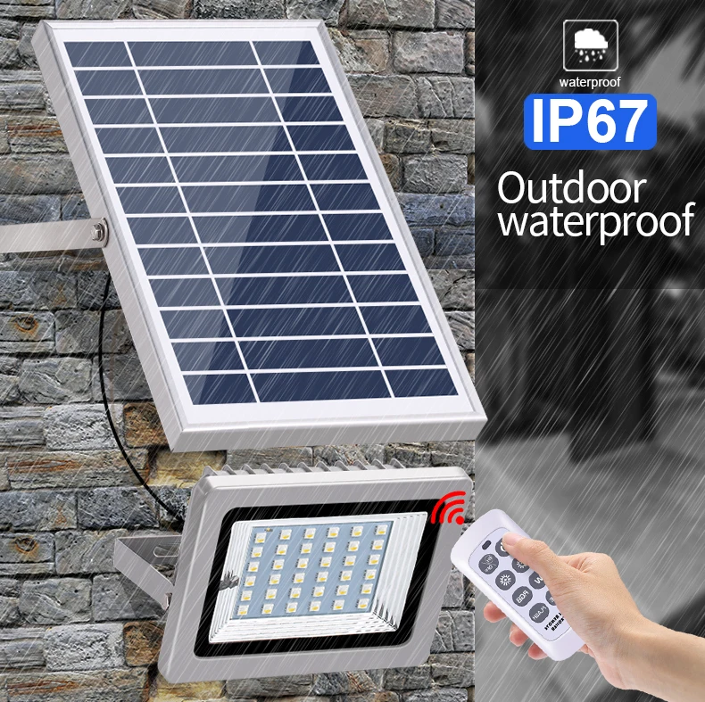  Горячая Распродажа 20 Вт IP66 водонепроницаемый светодиодный RGB Солнечный Прожектор наружный меняющий цвет
