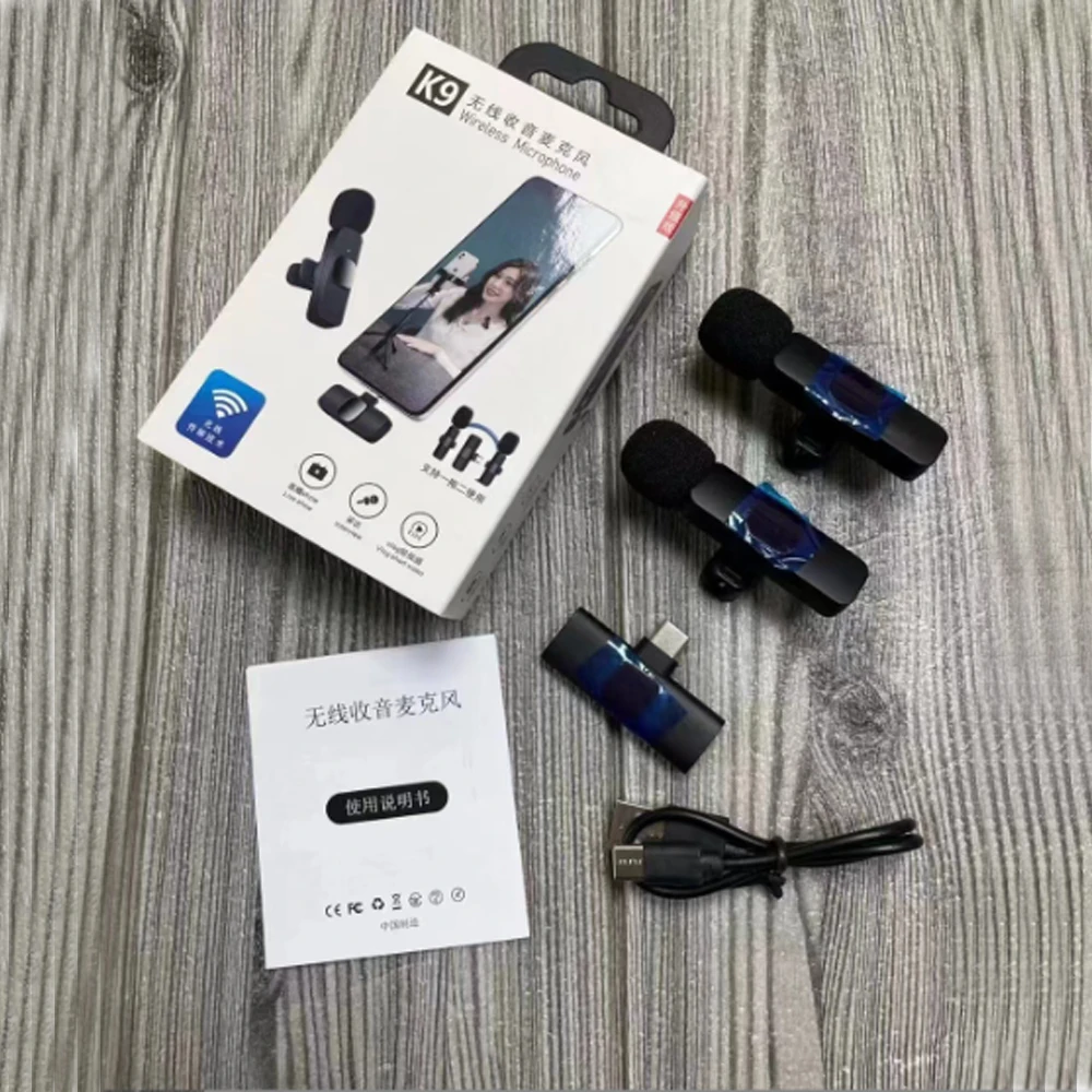 Lavalier microphone K8 K9 K35 wireless mobile live broadcast rechargeable mobile phone microphone