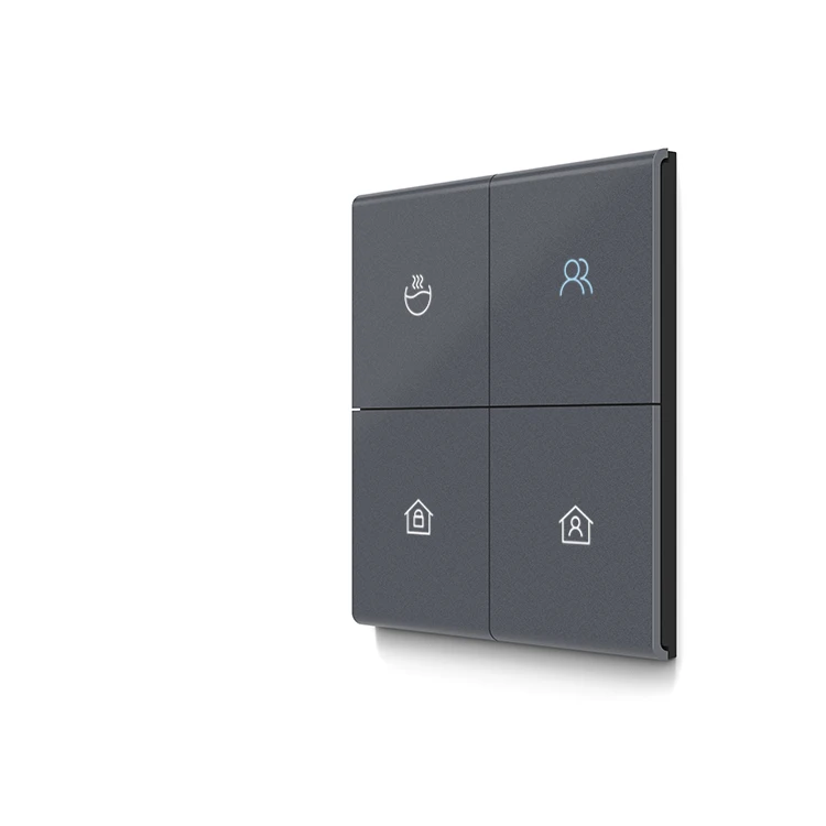 Tuya Zigbee smart 4-button scene switch APP remote control wireless light switch 4-gang switch panel scene panel