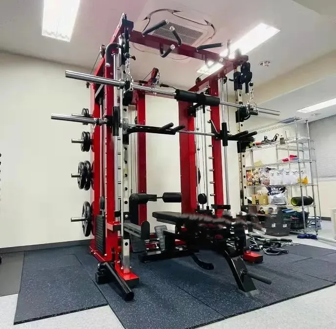 ym Fitness Equipment Cable Crossover Comb Trainer Power Squat Rack Commercial Multi Functional Smith Machine
