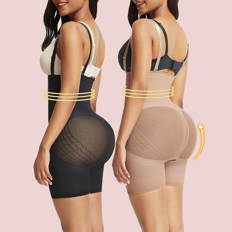 
New 3 Color High Waist Tummy Control Bodysuit Ladies Butt Lifter Panty Seamless Enhance Hip Shapewear 
