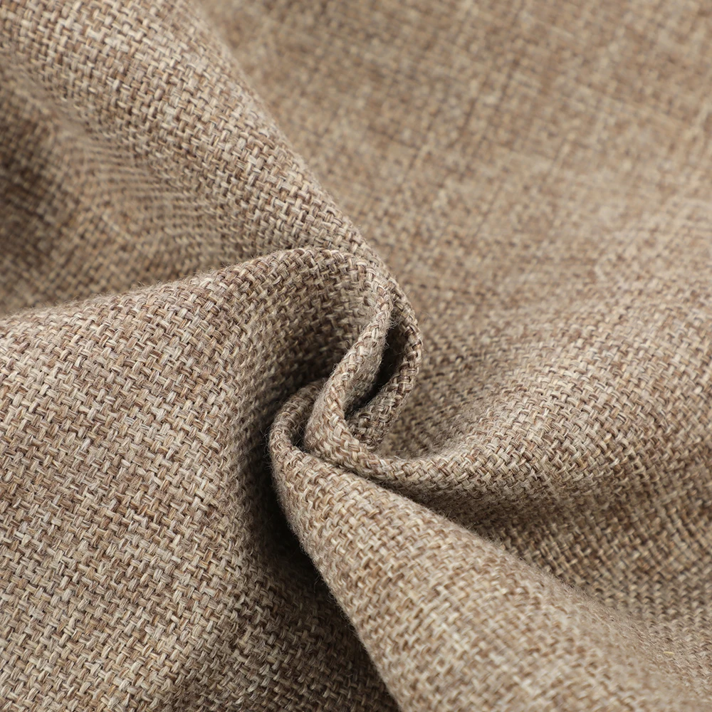 New Design 100% Polyester Woven Fabric for Living Room Sofas Breathable Plain Dyed Couch Material for Home Textiles
