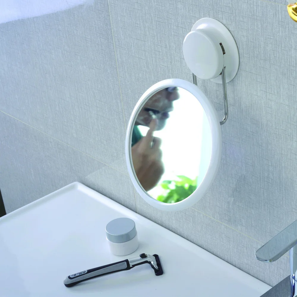 360 Degree Rotating Cosmetic Makeup Mirror Bathroom Shower Shaving Mirror with Suction Cup