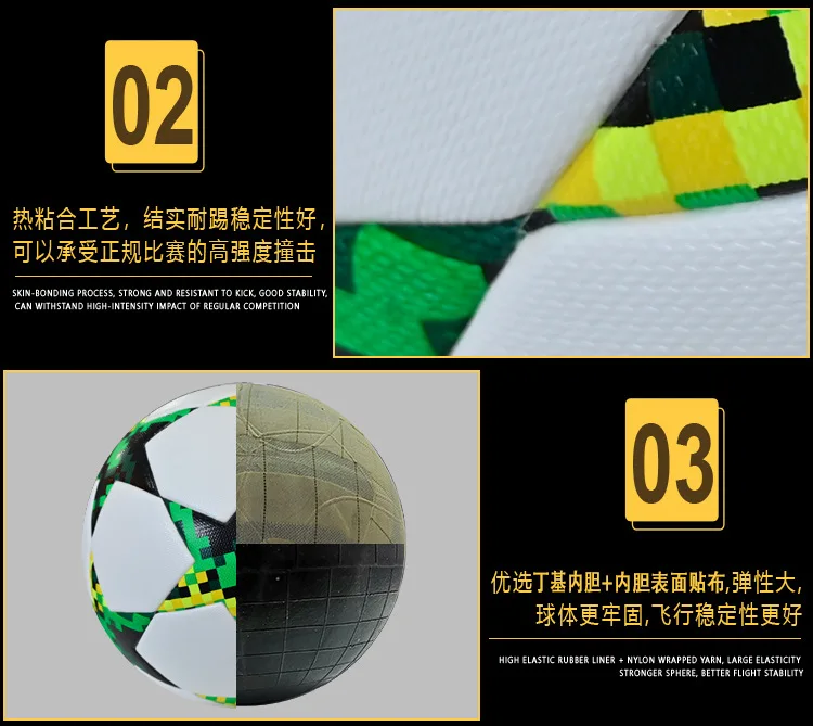 New Style PVC Machine Stitched Soccer Football Balls Professional Size 5 for Official Match