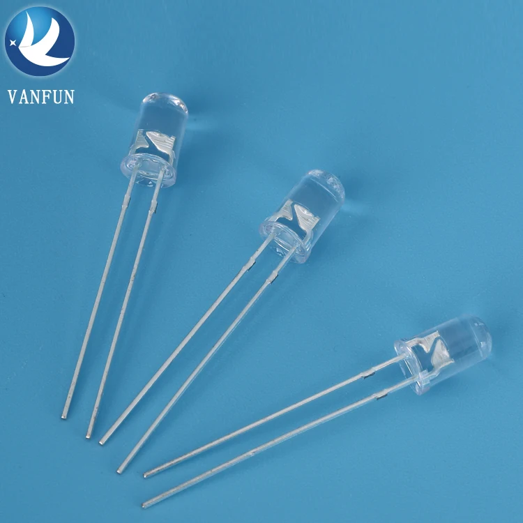 Epistar Chip LED 5mm round UV Lamp through Hole 365nm 395nm for Sterilization