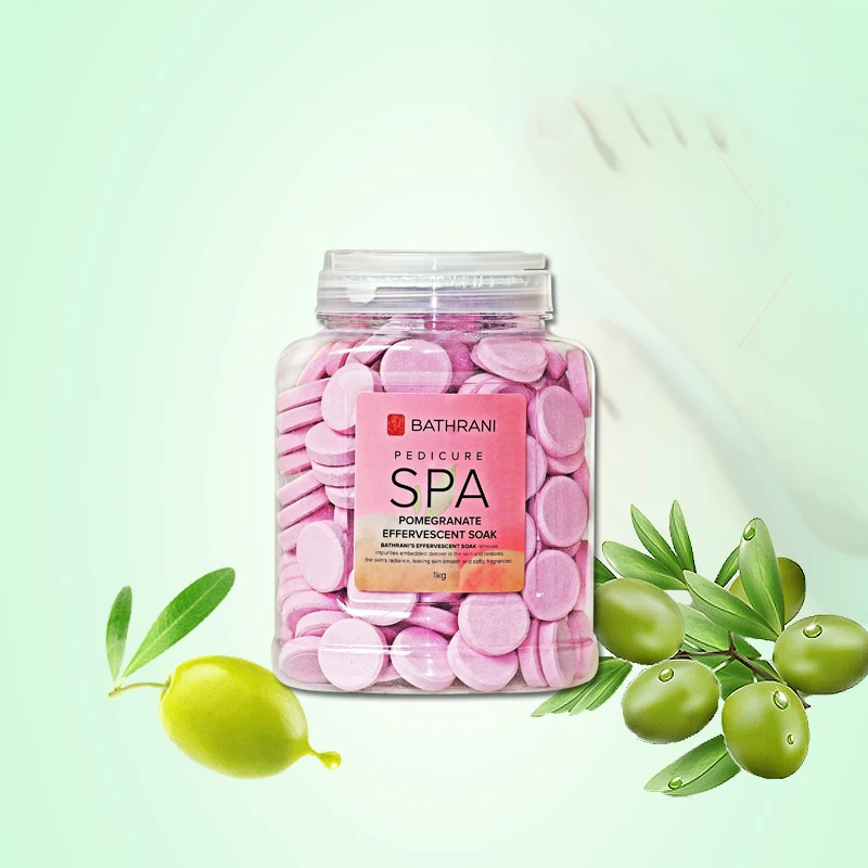 OEM/ODM Профессиональный уход за ногами для ванной таблетки гранатовый аромат для ног Педикюр поставки Белый Уход за ногтями Инструменты