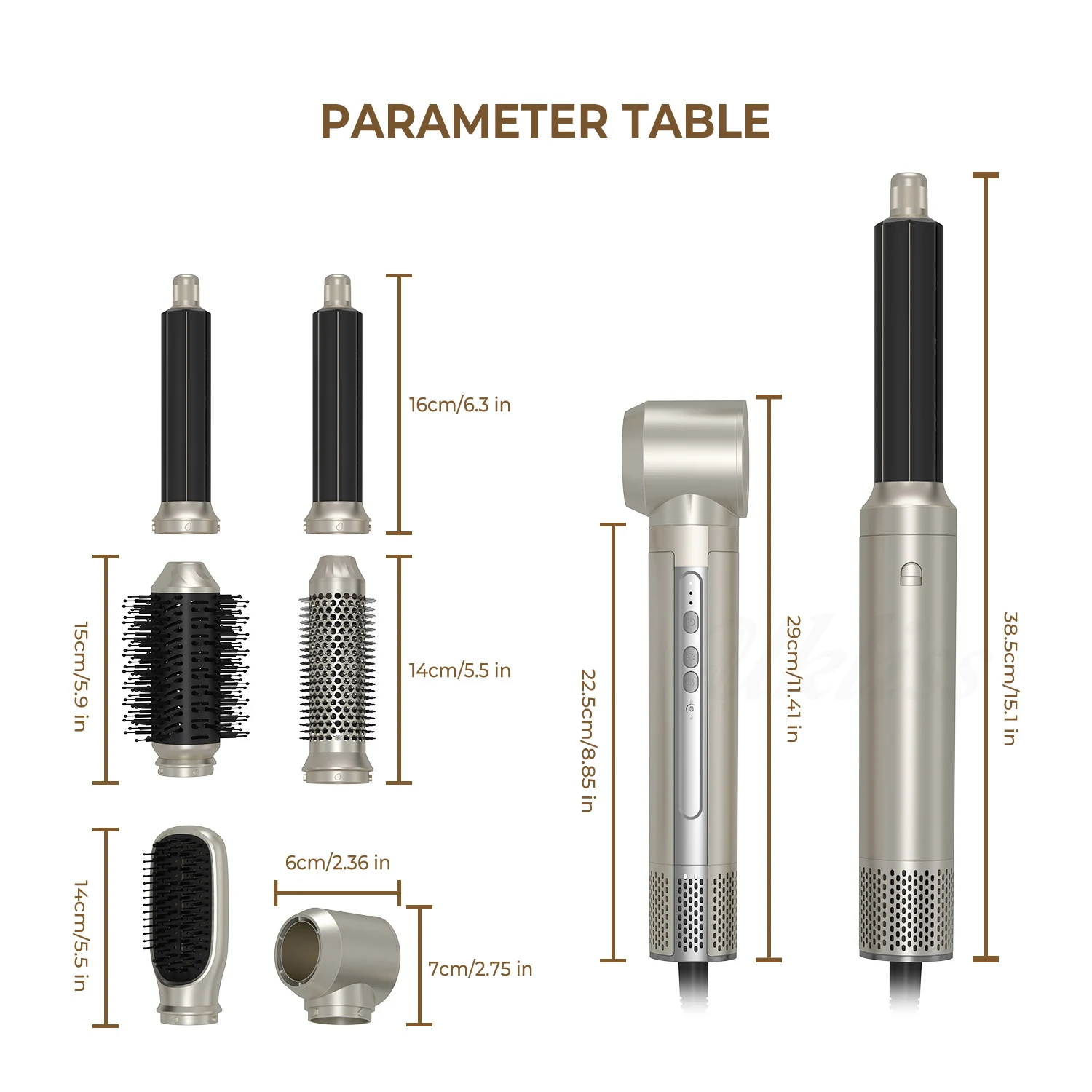 6 In 1 High Speed Blow Dryer One Step Hot Air Brush 110000rpm Powerful Blow Dryer And Styler Air Flow multi styler and dryer